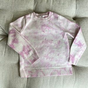 Gap Kids Tie Dyed pink and white cotton sweater